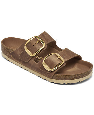 Birkenstock Women's Arizona Big Buckle Oiled Leather Sandals from Finish Line - Macy's | Macy's