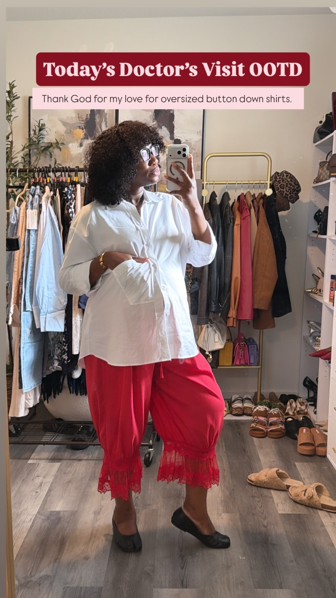 Today’s Doctor’s Visit OOTD 
Thank God for my love for oversized button down shirts.

#LTKBump #LTKOver40 #LTKootd