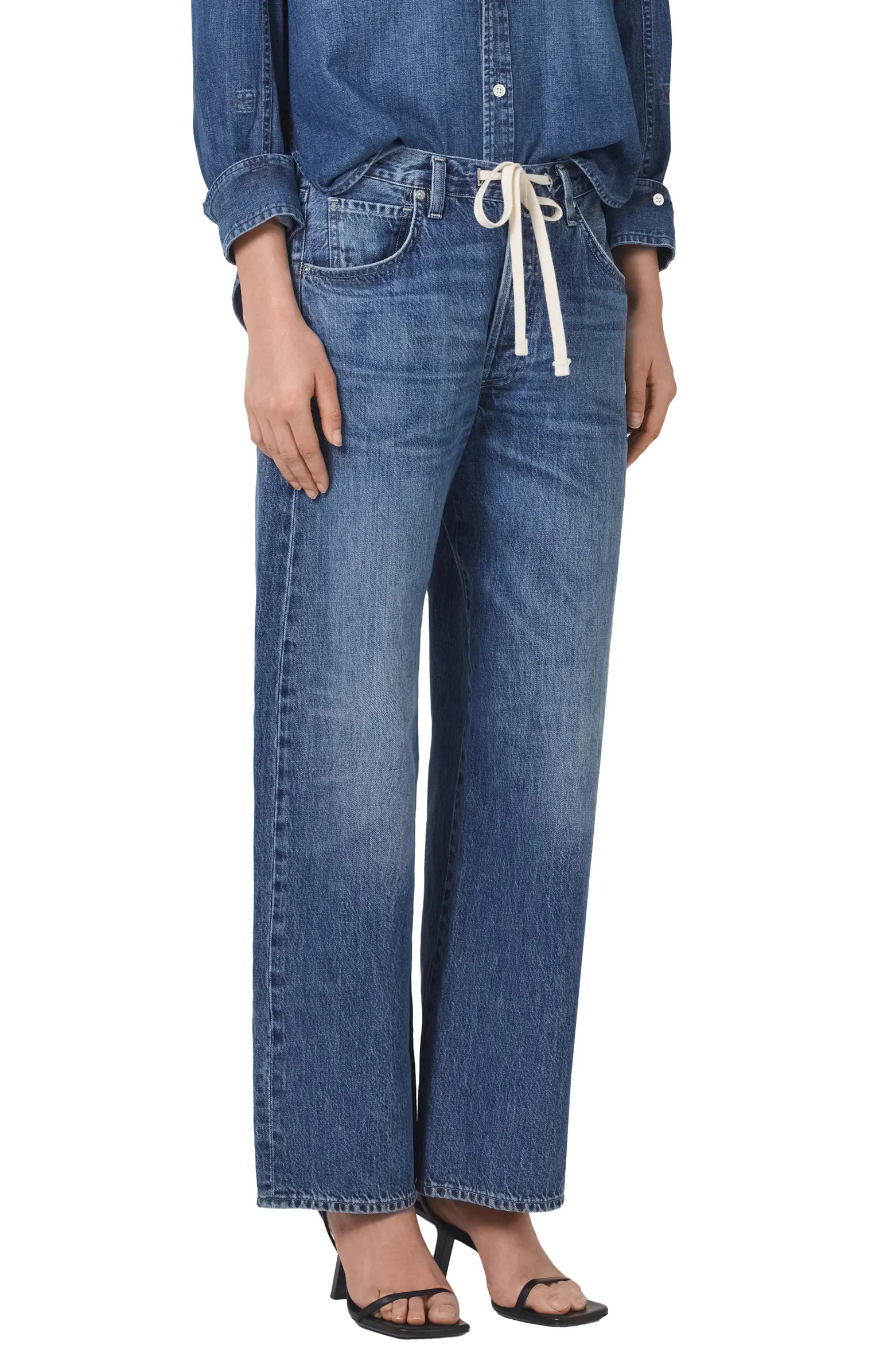 Brynn Wide Leg Organic Cotton Trouser Jeans | Nordstrom