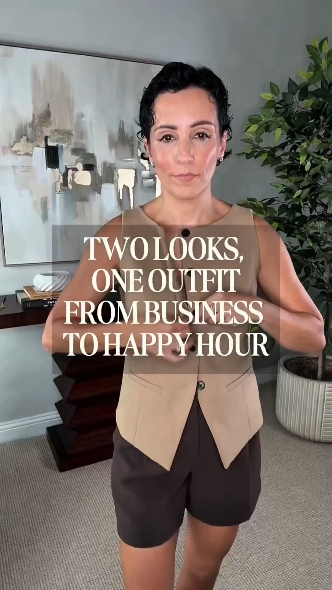 One outfit, two very different plans. I love pieces that can move from business to happy hour with a few simple styling changes, and this tailored vest with chocolate brown shorts is the perfect base for both.

day to night outfit, business to happy hour, tailored vest outfit, chocolate brown shorts, women’s workwear, desk to dinner outfit, versatile outfit ideas, fall transition style, women’s fashion over 50, stylewitheugenia

#LTKootd #LTKSeasonal #LTKOver40