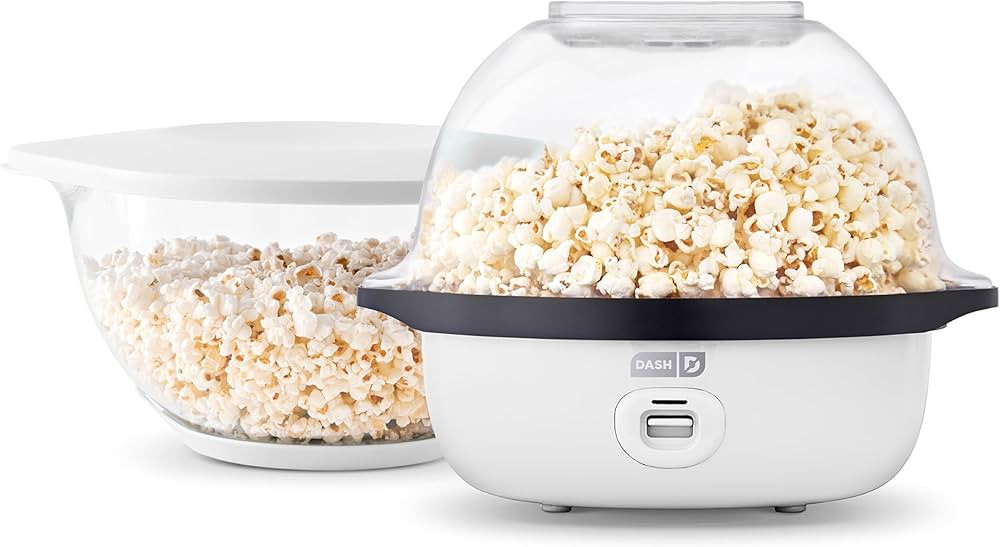 DASH SmartStore™ Deluxe Stirring Popcorn Maker, Hot Oil Electric Popcorn Machine with Large Lid... | Amazon (US)