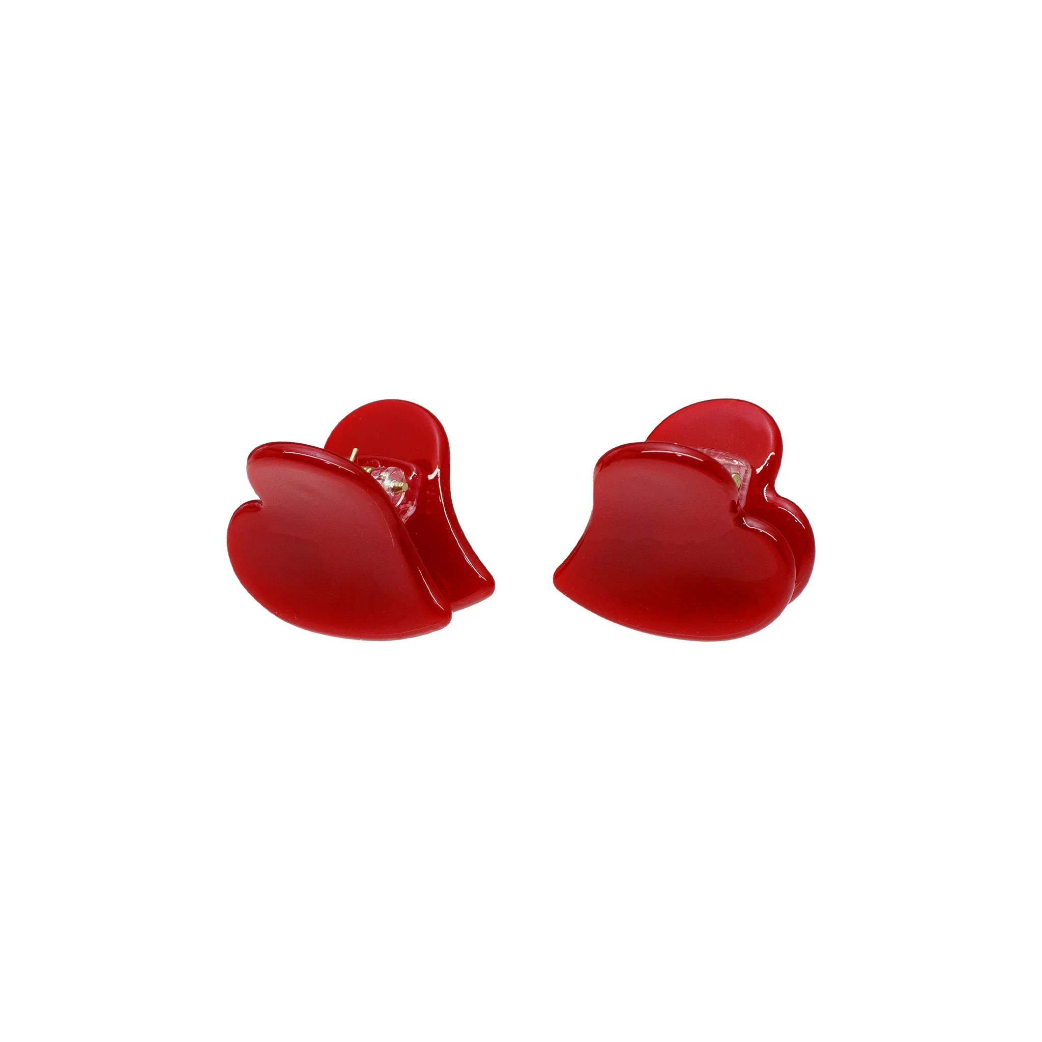 Baby Heart Clip Set in Cherry Kiss | Emi Jay