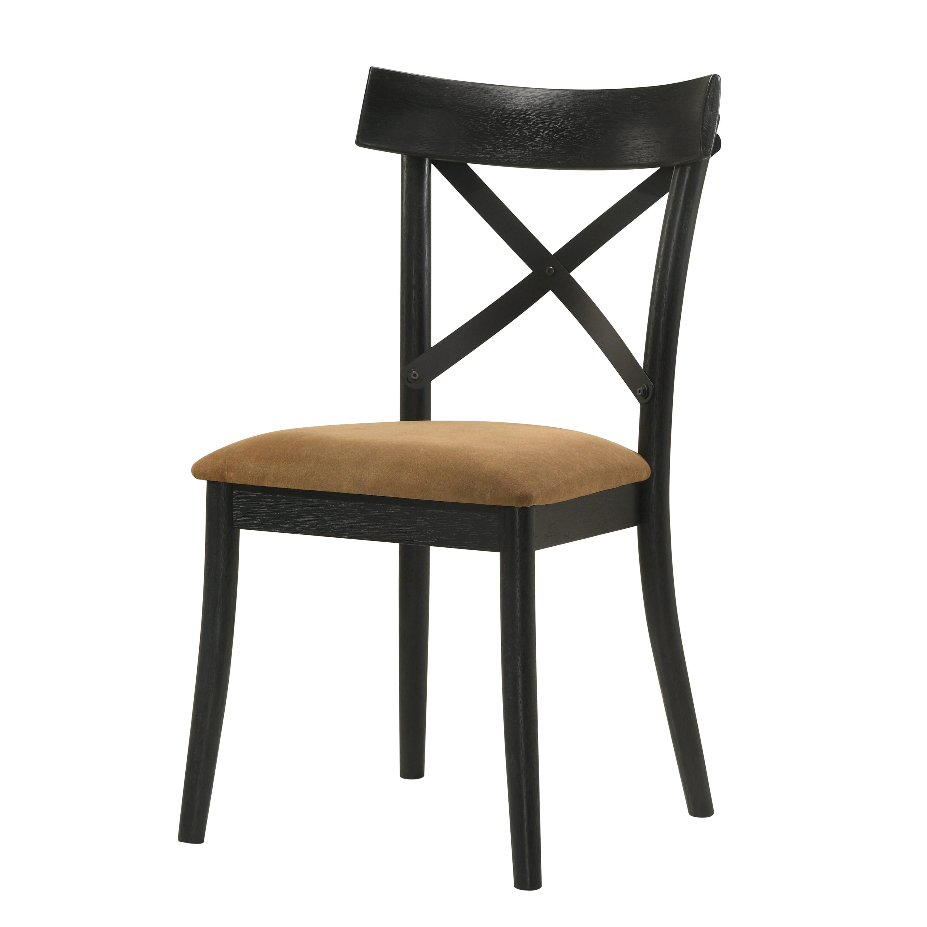 Blisstyle Brown and Black Side Chair Set of 2 Modern Farmhouse Dining Chairs one_size | DC531 | Lowe's