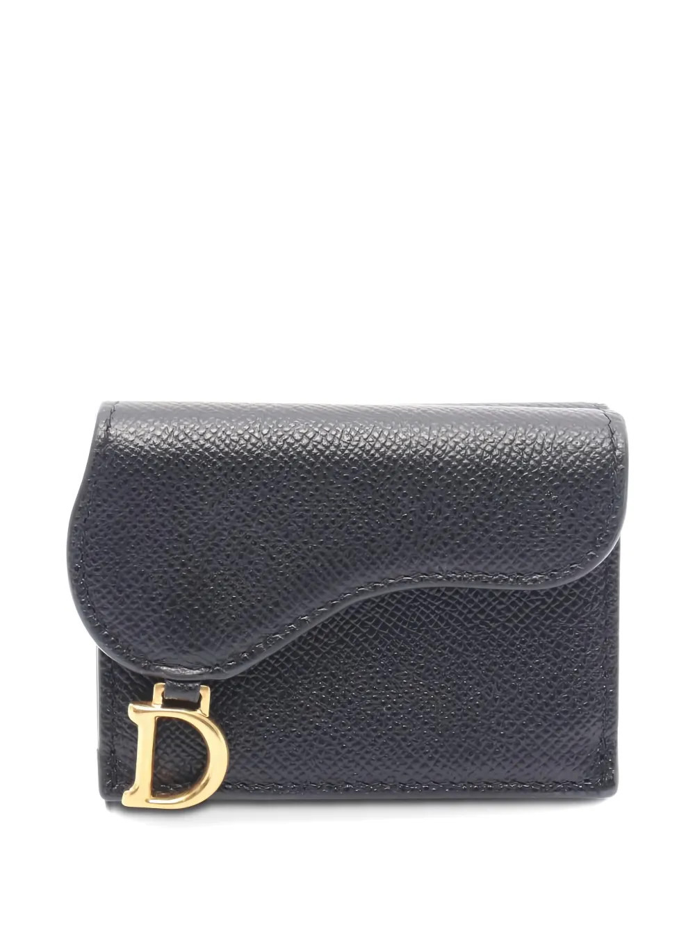 Christian Dior Pre-Owned 2010s Saddle leather wallet - Black | Farfetch Global