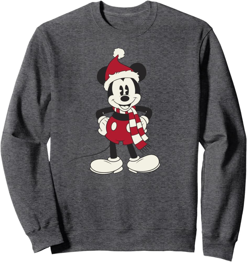 Disney Mickey & Friends Christmas Mickey Mouse Portrait Sweatshirt | Amazon (US)