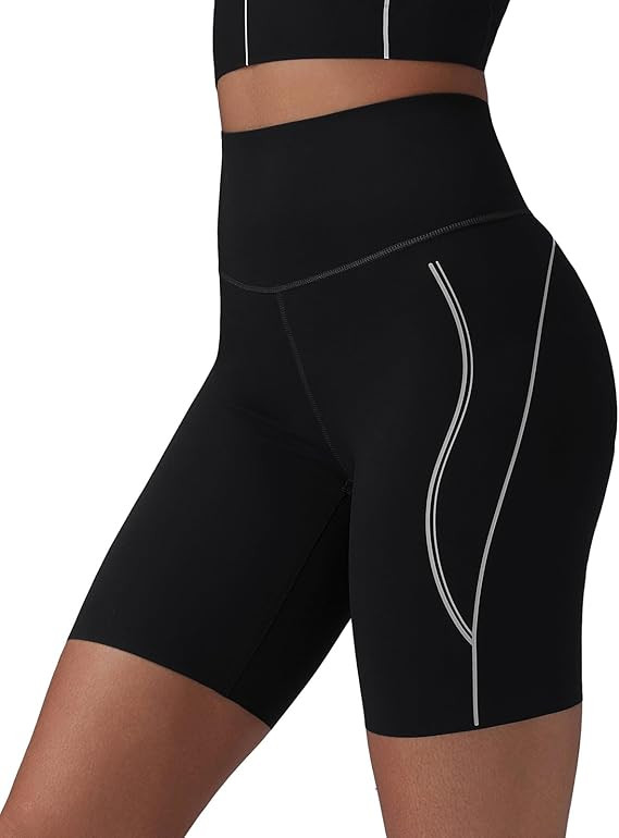 baleaf Freeleaf Broadway Women's Biker Shorts with Pockets, Dance Yoga Workout Gym Running 8" Hig... | Amazon (US)