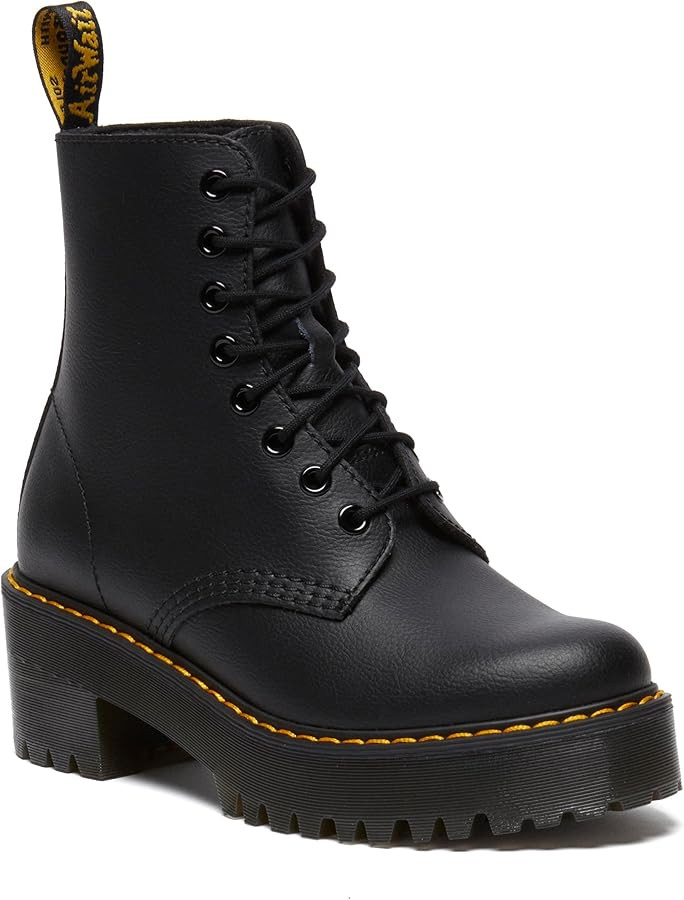 Dr. Martens Women's Sanguine 8 Eye Lace Up Heeled Combat Boot | Amazon (US)