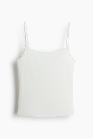 H & M - Jersey strappy top - White | H&M (US + CA)