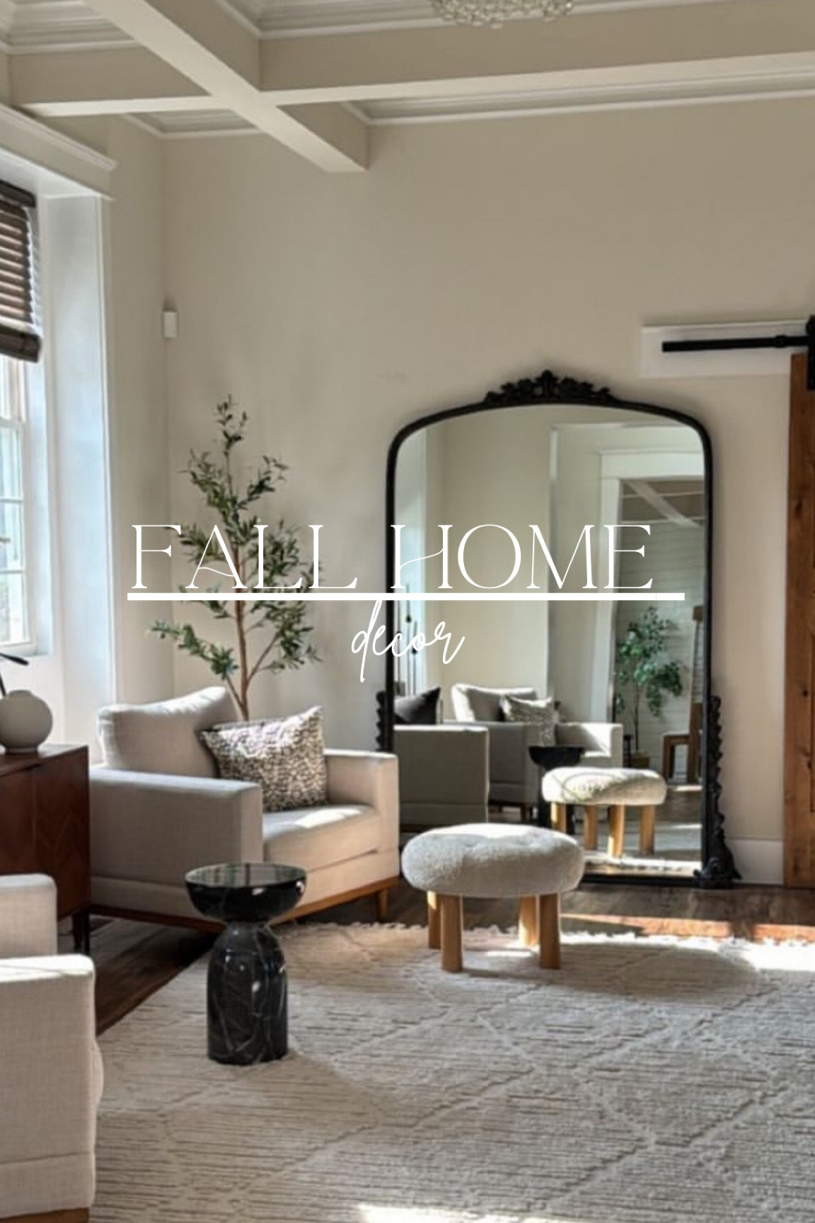 The best fall decor. I’m obsessed with the neutral tone and it could be year round with a few little changes for holidays. 

Amazon finds, Amazon decor, fall decor, large mirror, chairs, stool, rug, area rug, side table, throw pillows
#amazonfinds #amazonfalldecor #founditonamazon #fallhomedecor 

#LTKHome #LTKStyleTip #LTKFallSale