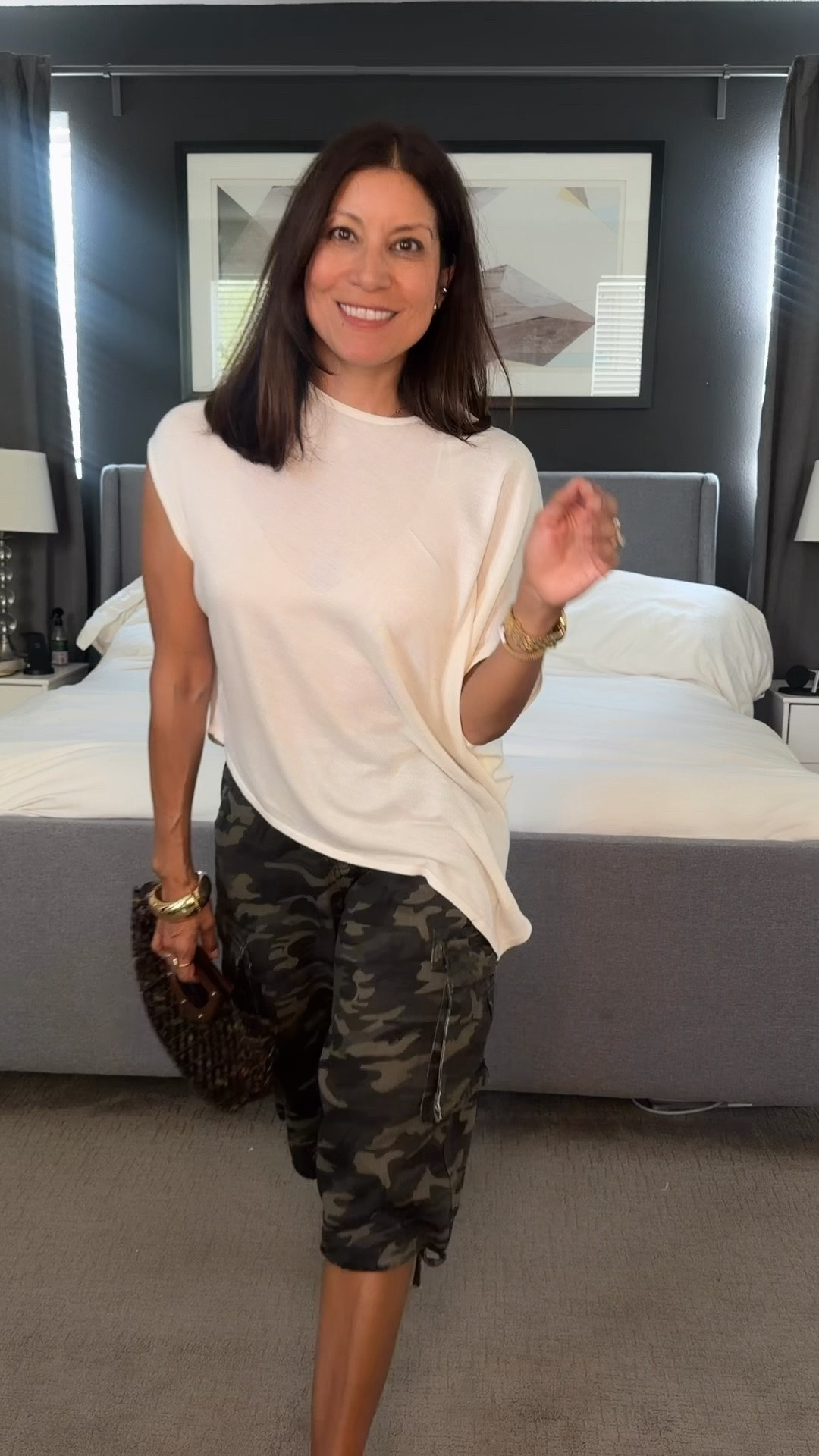 Glad my husband put my outfit together. 

Zara top small 
Shorts size 0 could go up a size 
Fall outfit over 50

#LTKSeasonal #LTKPetite #LTKootd
