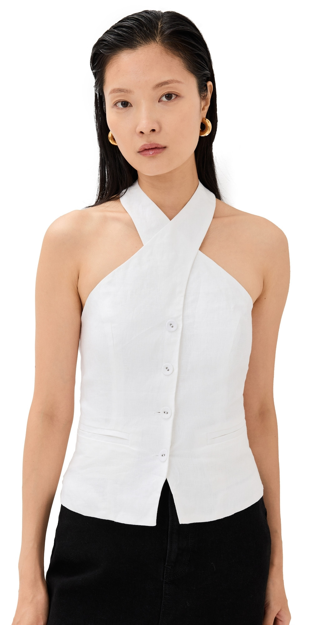 Reformation Tate Linen Top White 12 | Shopbop