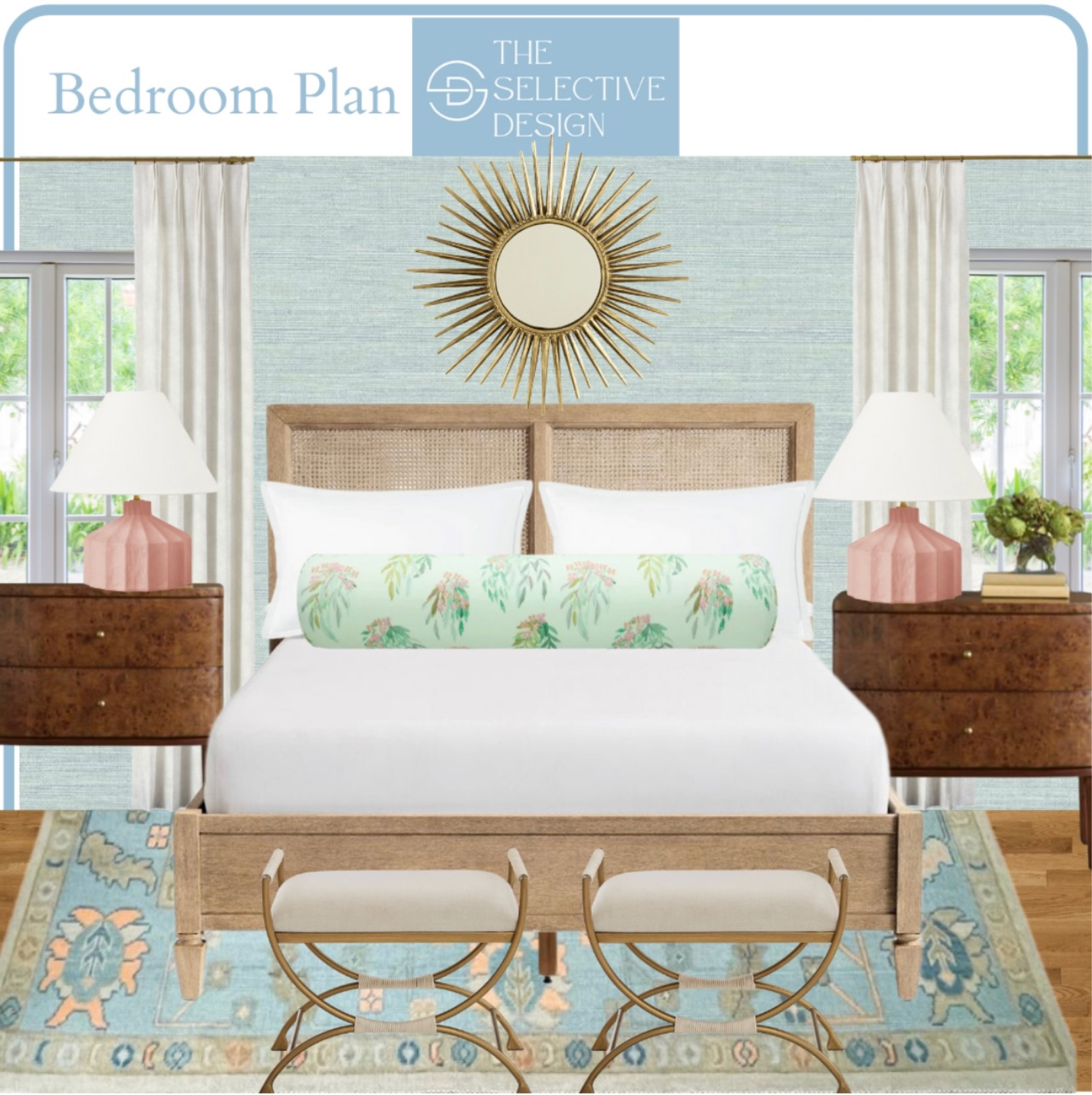 This serene bedroom is finished with one of our rug designs and quick-ship drapery both from our Etsy shop! 

#LTKstyletip #LTKsalealert #LTKhome