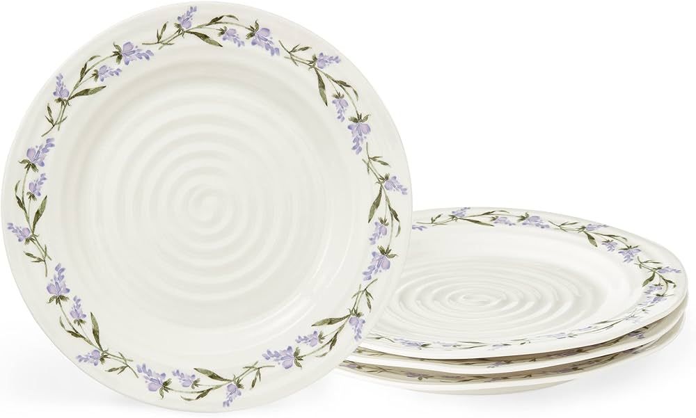 Portmeirion Sophie Conran Lavandula Dinner Plates Set of 4, 11-Inch Ceramic Plate, White Porcelai... | Amazon (US)