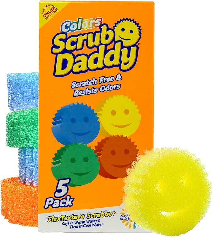 Scrub Daddy Scratch-Free Multipurpose Kitchen Sponges - Bulk Dish Sponges for Kitchen, Bathroom, ... | Amazon (US)