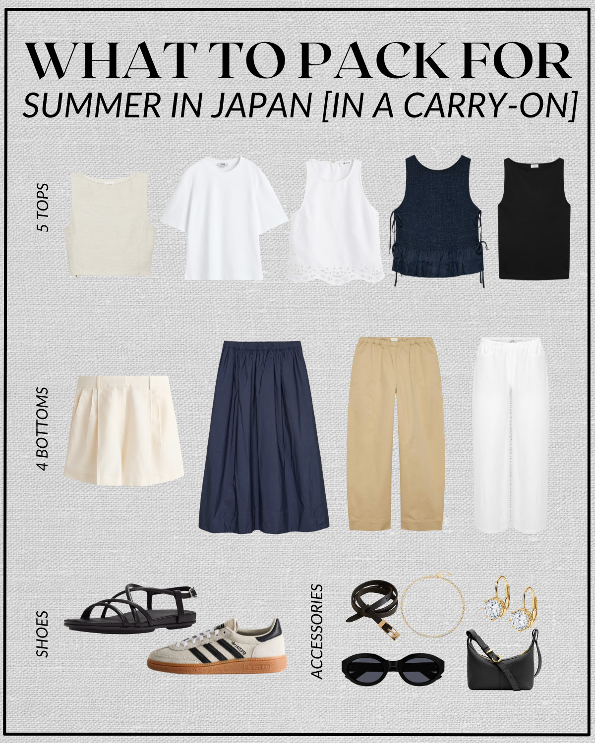 summer travel in japan in a carry-on 

summer outfits / vacation outfits / travel capsule / tokyo outfits / japan outfits  

 #LTKTravel