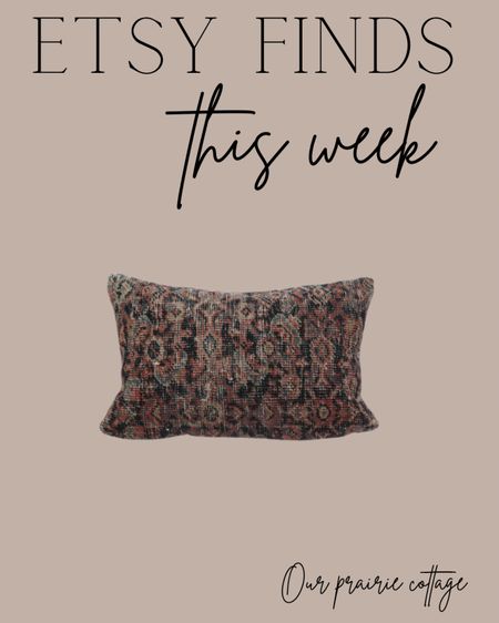 Etsy Find! Vintage rug pillow cover

#LTKMostLoved #LTKGiftGuide #LTKhome