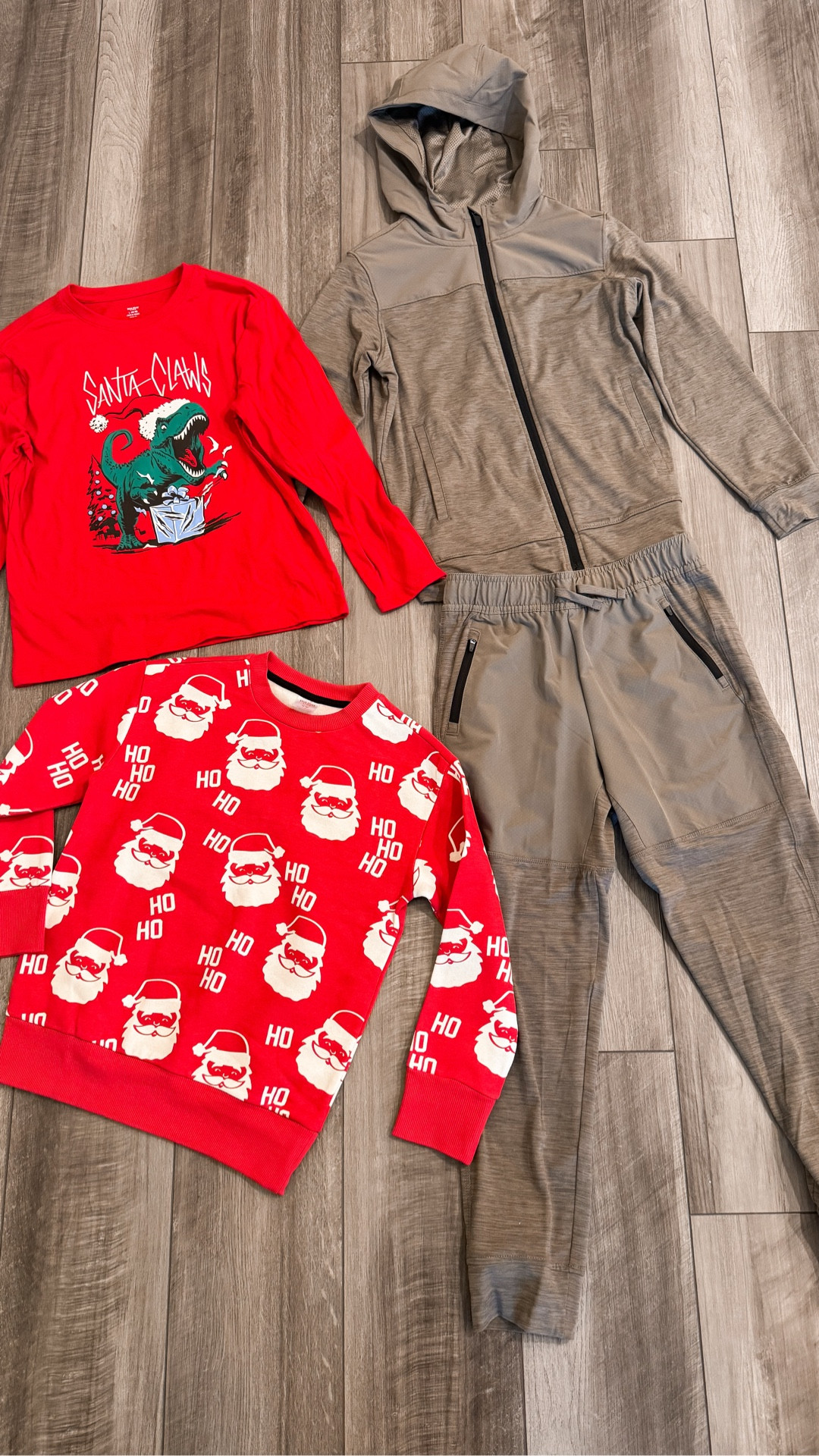 Walmart fashion boys haul! Jaden picked these out & loves them. If you’re needing any fun Christmas sweatshirts or Christmas tees for any upcoming holiday parties these are great options!

Holiday outfits, holiday tee, holiday sweatshirt, Christmas sweatshirt, Christmas tee, Dino print tee, Santa printed sweatshirt, holiday party outfits, activewear, activewear set, taupe colored activewear set

#LTKFindsUnder50 #LTKHoliday #LTKKids