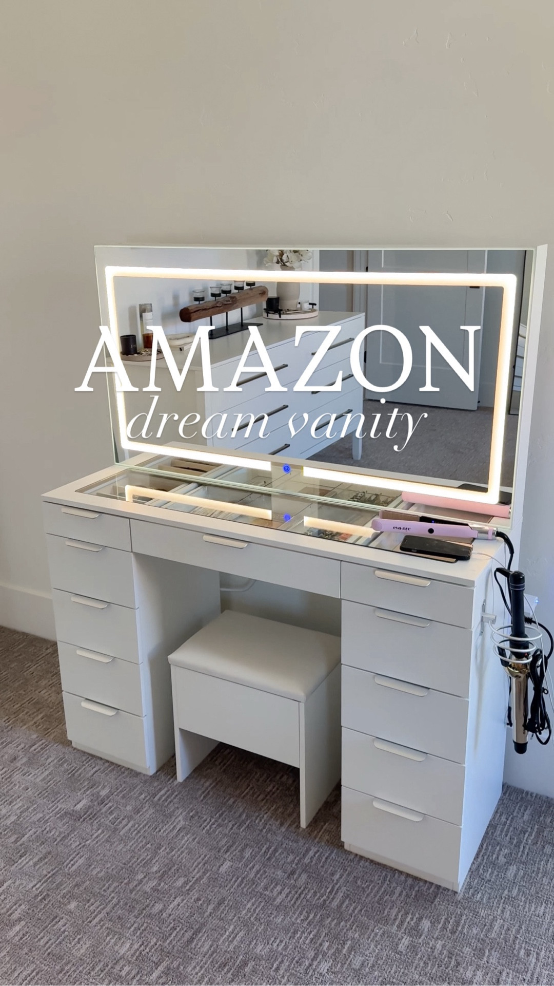 This LED makeup vanity from Amazon has so much storage and comes in black, white, & pink! 💕💄

#amazonmusthaves #amazonfinds #vanity #makeupvanity #amazonbeauty #thesistershoppers #asmr #asmrsounds

#LTKBeauty #LTKGiftGuide #LTKHome
