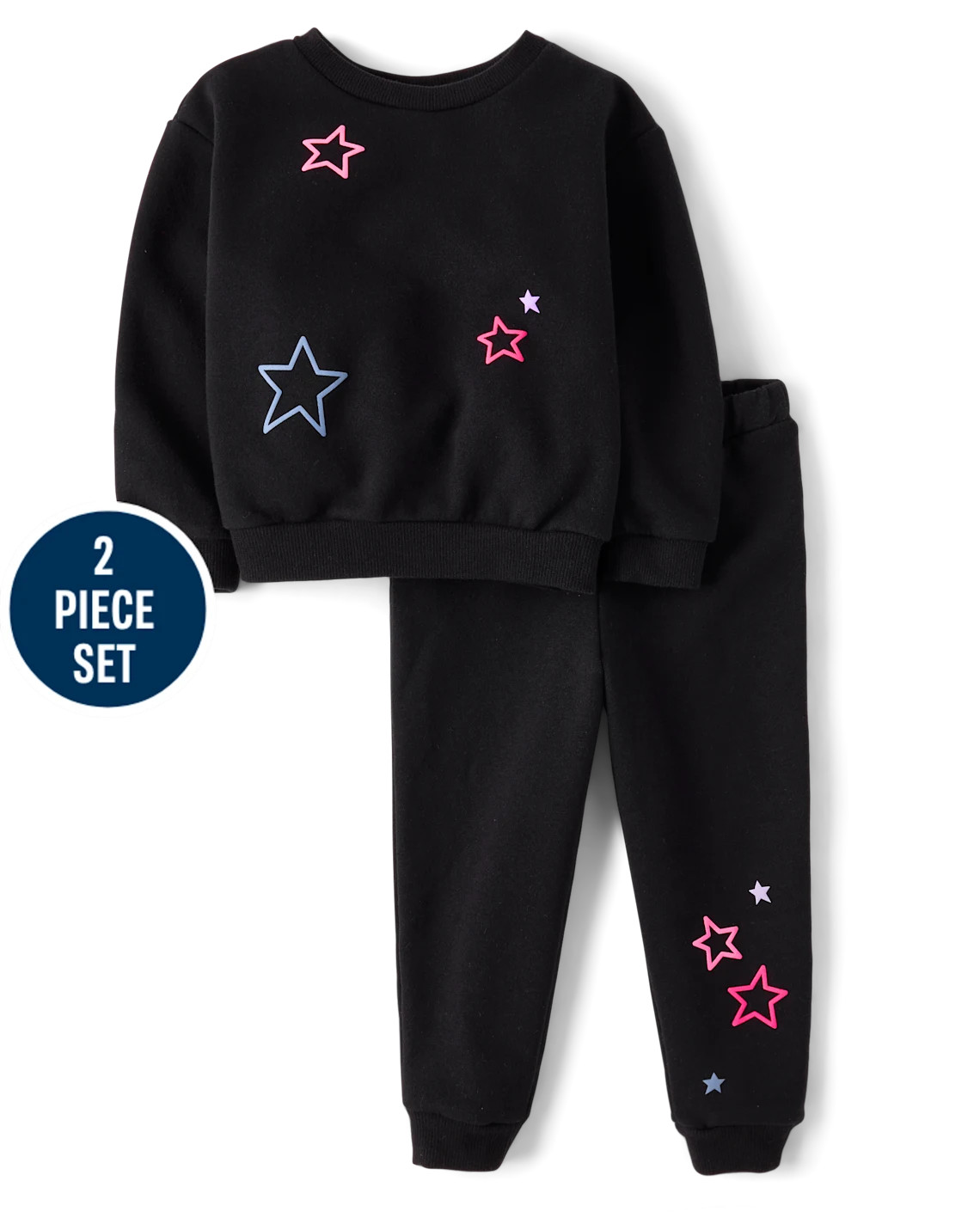 Toddler Girls Embellished Premium Fleece 2-Piece Outfit Set - black | The Children's Place