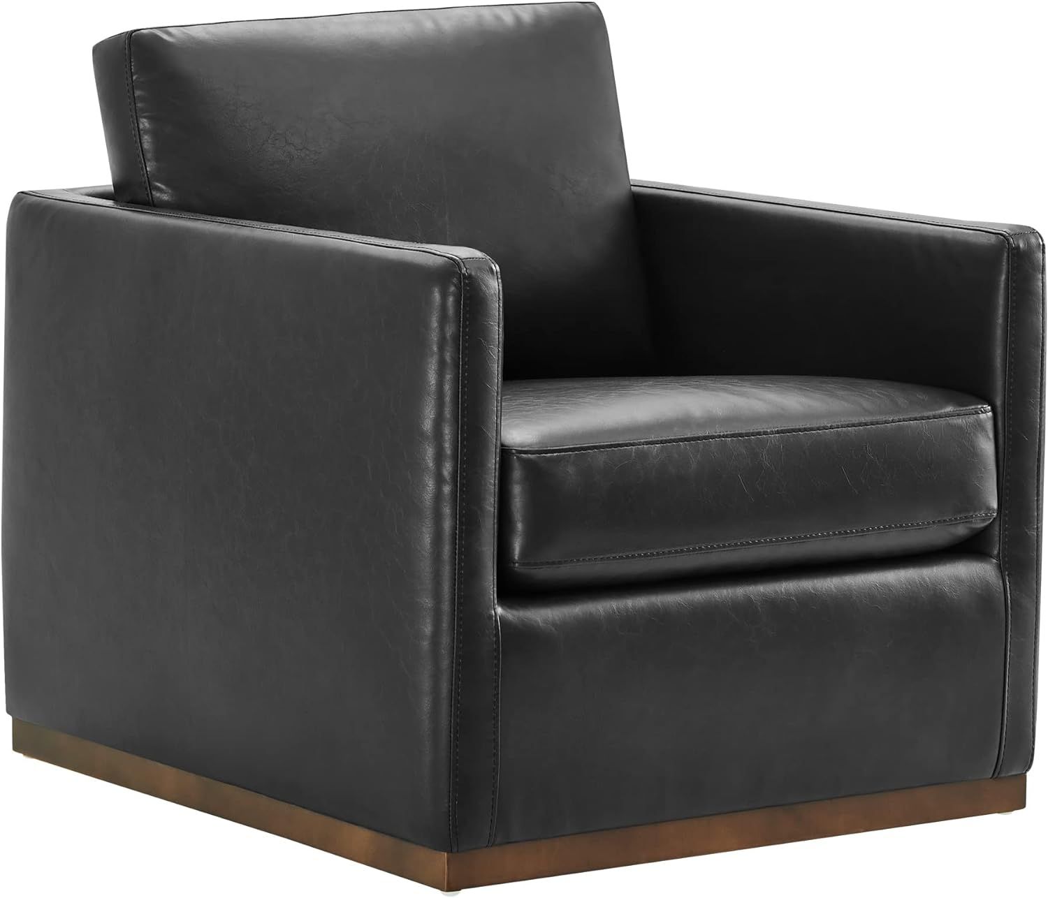 CHITA Swivel Accent Chair, Mid Century Modern Arm Chair for Living Room and Bedroom, Black | Amazon (US)