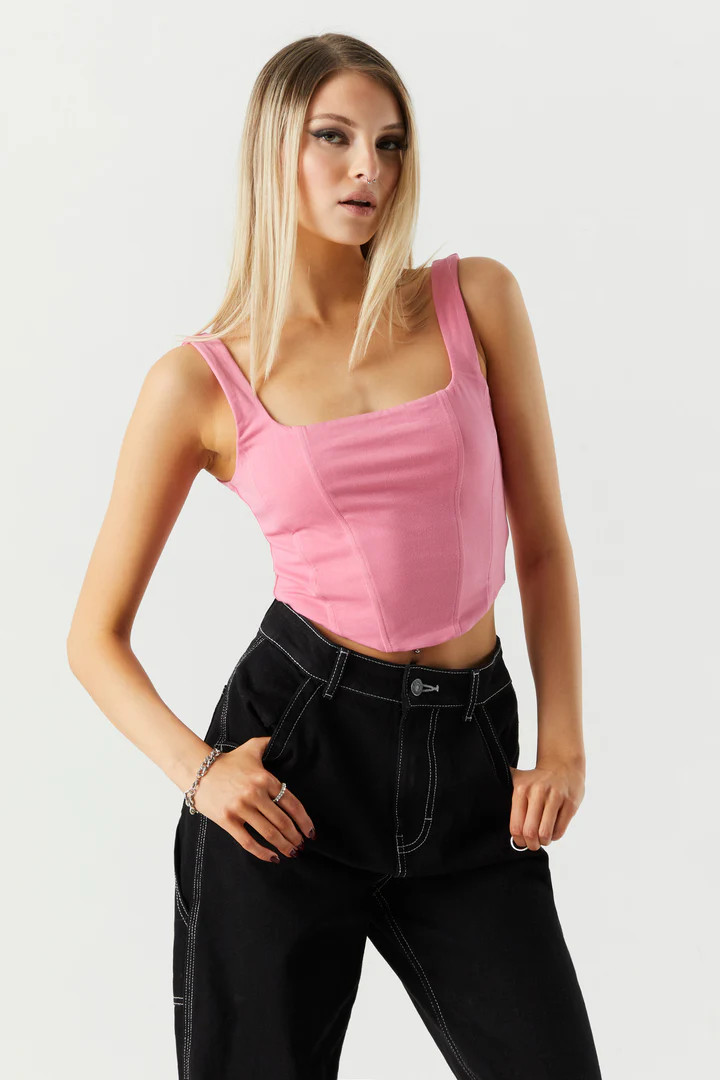 Jersey Corset Top | Urban Planet