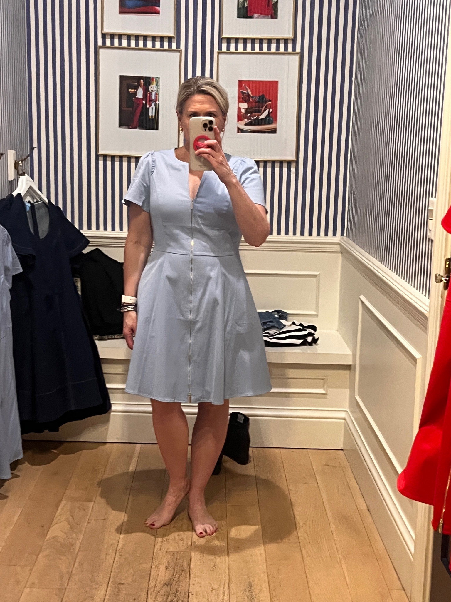 Draper James Nashville Reese Witherspoon 
dress work wedding Easter light blue simple preppy classic 


#LTKOver40 #LTKPetite #LTKWedding