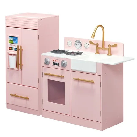 Teamson Kids Little Chef Chelsea Modern Play Kitchen - Pink | Walmart (US)