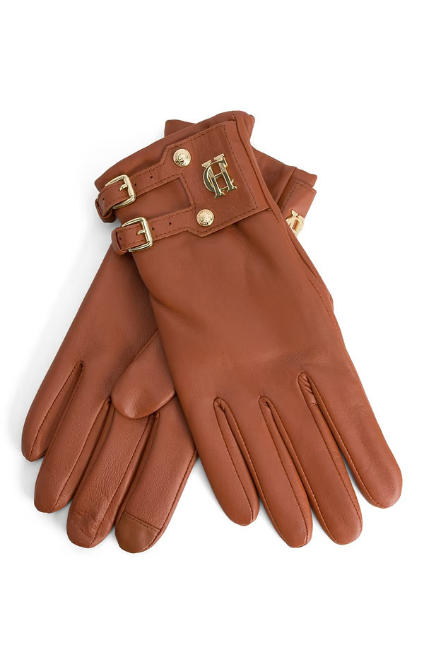 Ladies Holland Cooper Monogram Leather Gloves | The House of Bruar