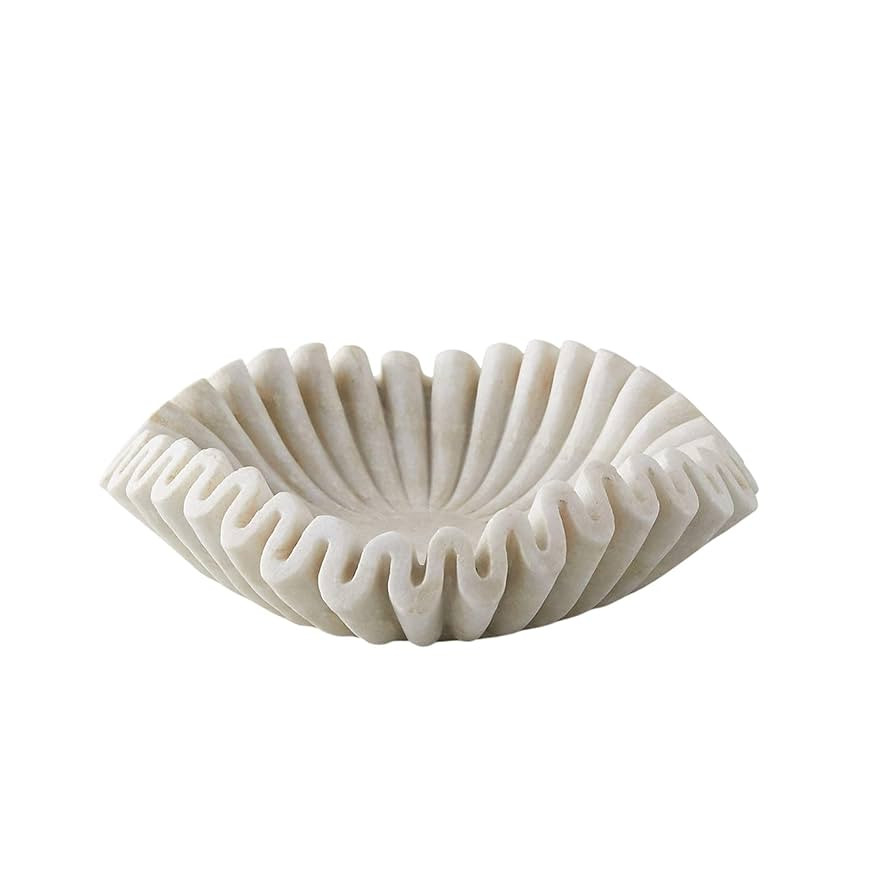 Marble Bowl Fruit Bowl, Stone Bowl Decorative Bowl Decorative Trays Marble Fruit Bowl Marble Ruff... | Amazon (CA)