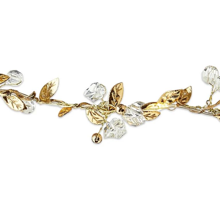 My Texas House Gold Leaves Garland with Led Lights, 72 inch | Walmart (US)