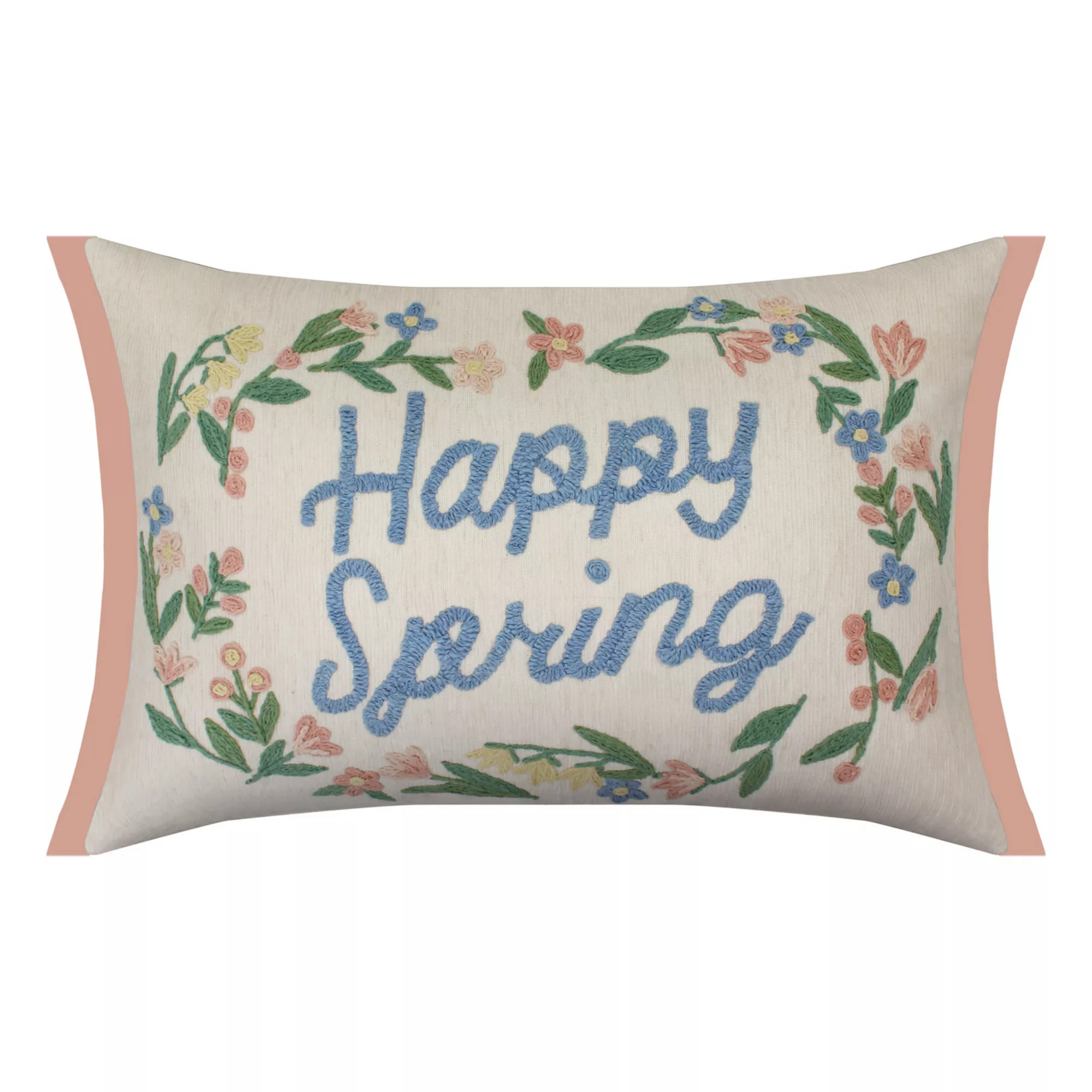 Celebrate Together™ Spring "Happy Spring" Embroidery 13" x 19" Pillow | Kohl's