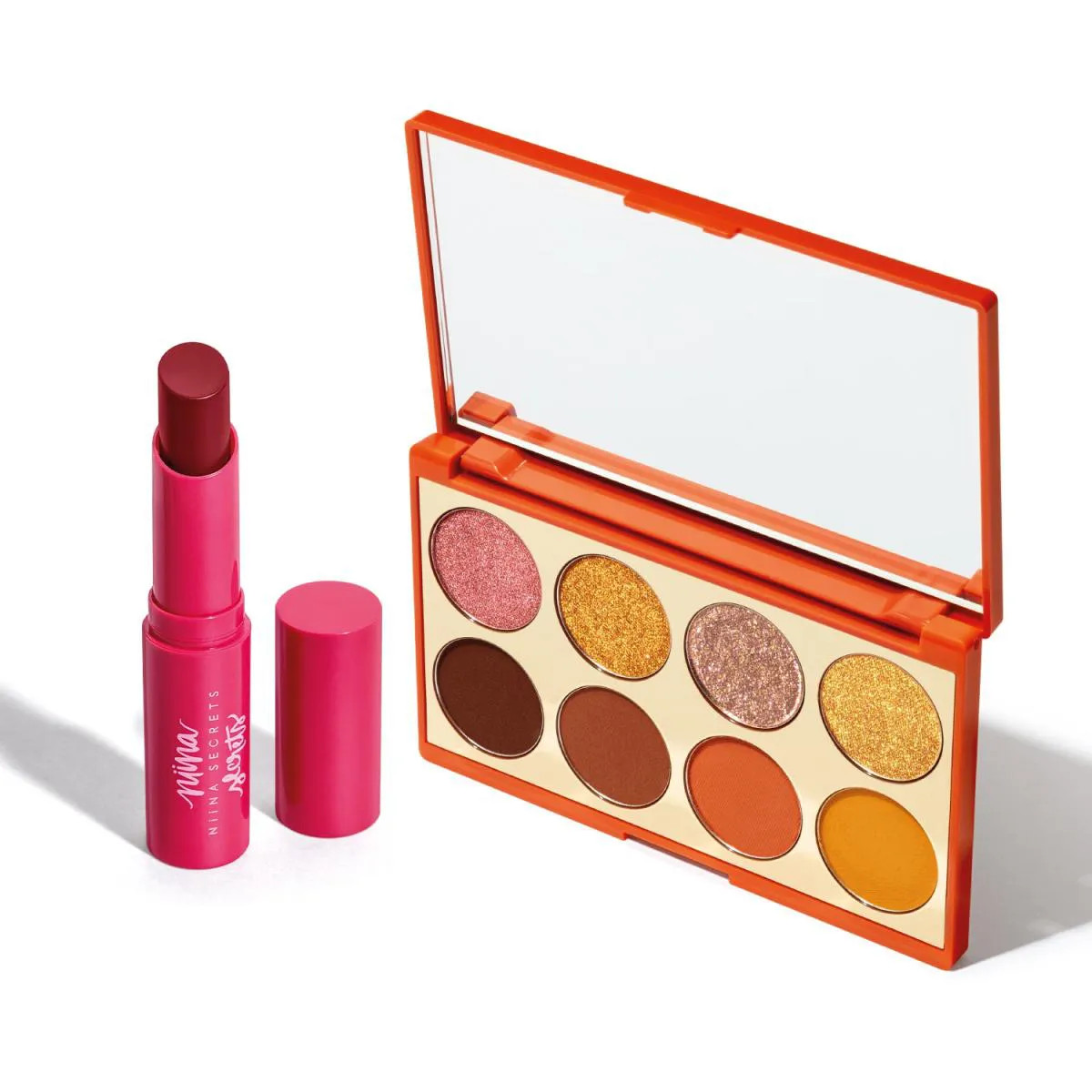 Combo Niina Secrets: Palette De Sombras Orange 5,6G + Hidra Balm Rosa 3,2G | DrogaRaia (BR)