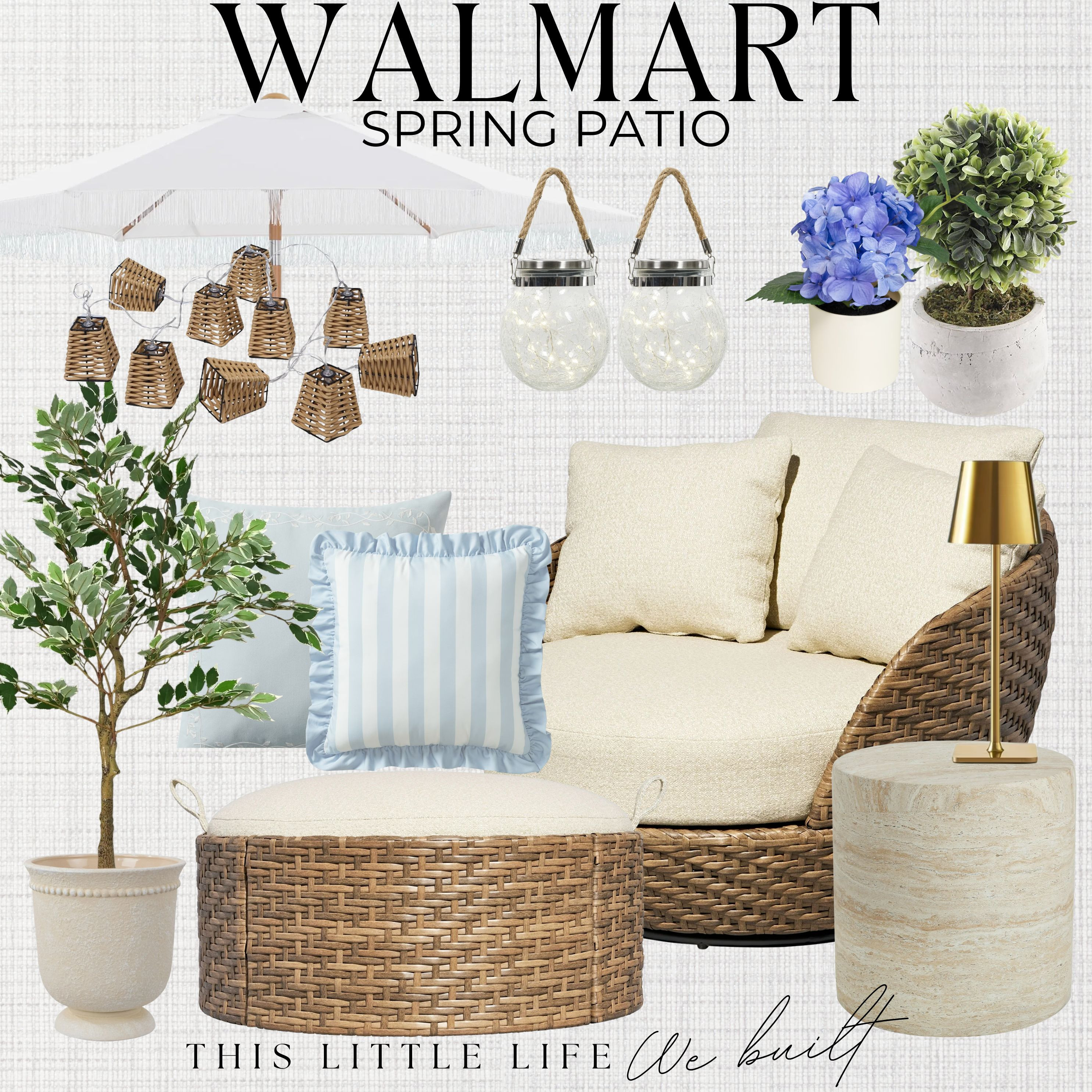 Spring Patio Decor from Walmart!
Walmart Home / Walmart Spring / Beautiful Brand Patio / Neutral Outdoor Sectionals / Linen or Canvas Cushions / Teak Outdoor Furniture / Light Wood Dining Sets / Wicker Lounge Chairs / Rope Accent Chairs / Stone or Concrete Side Tables / Neutral Outdoor Rugs / Weather-Resistant Throw Pillows / Ceramic Outdoor Planters / Faux Greenery in Neutral Pots / Outdoor Coffee Tables / Minimalist Fire Pits / Lanterns with LED Candles / Solar Pathway Lights / Neutral Patio Umbrellas / Outdoor Poufs / Bench Seating / Outdoor Bar Carts / Sculptural Garden Stools / Neutral Bistro Sets / Wooden Planter Boxes / Outdoor Floor Cushions / Soft Outdoor Throws / Modern Organic Outdoor Accents 

 #LTKSeasonal #LTKHome