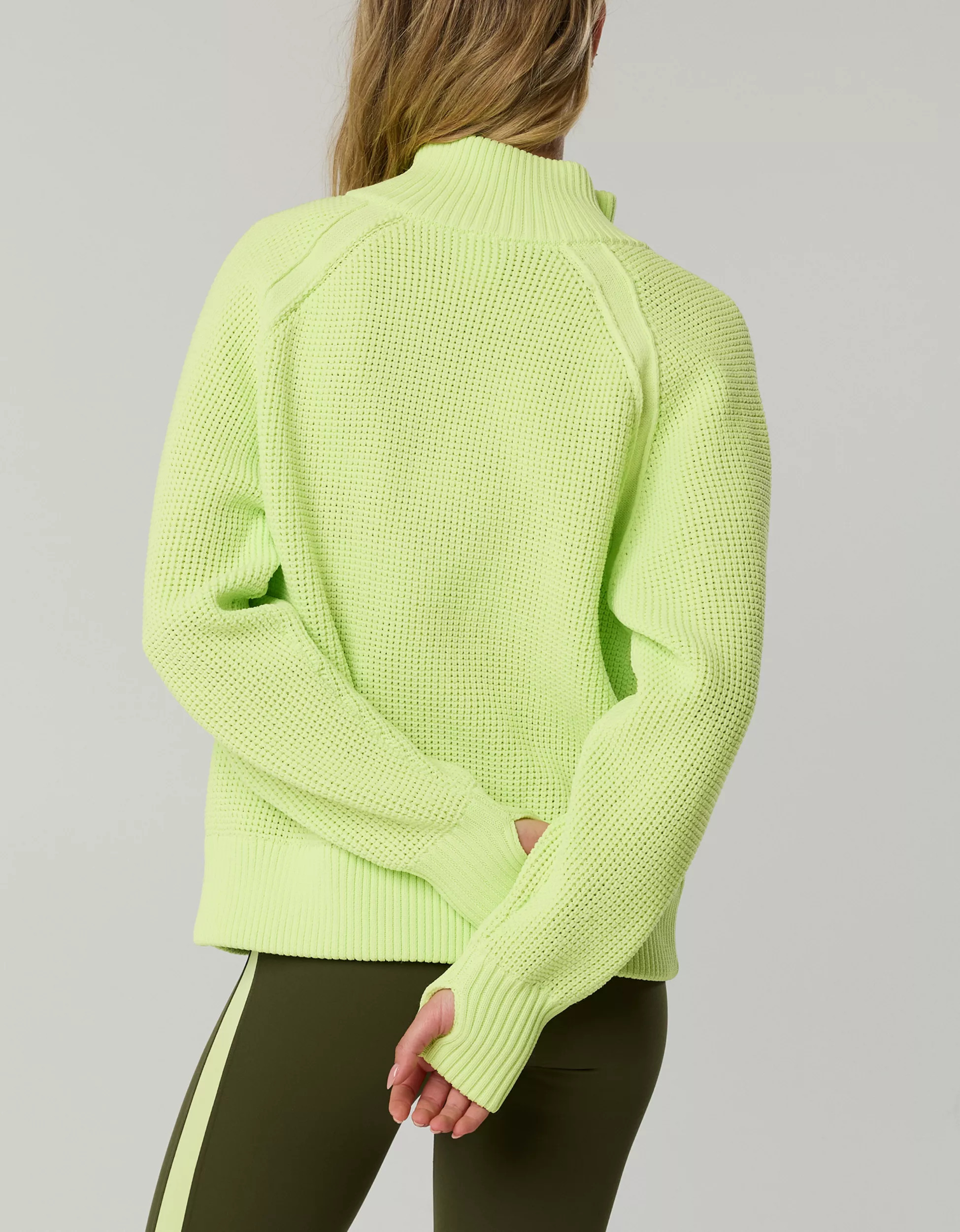 OFFLINE By Aerie Cool Down Quarter Zip Waffle Sweater | Aerie