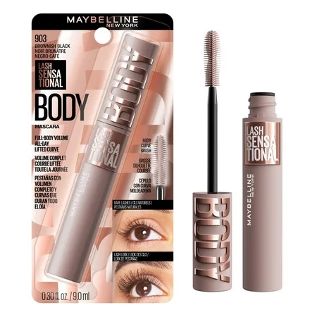 Maybelline Lash Sensational Body Mascara, Brownish Black, 0.24 fl oz | Walmart (US)