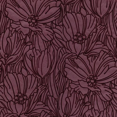 A-Street Prints Selwyn Flock Floral Burgundy Wallpaper | DecoratorsBest | DecoratorsBest