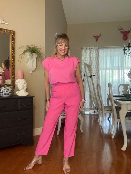 Monochromatic look with all pink! These pull on pants are a great alternative to shorts if you’d rather not show so much leg!

#LTKstyletip #LTKunder50 #LTKshoecrush