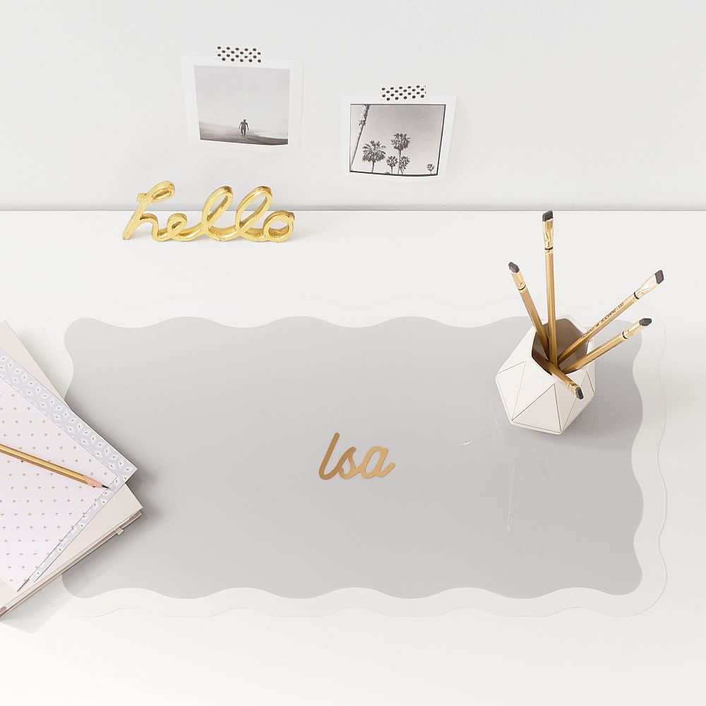 Personalized Slim Scallop Desk Mat (24"x14") | Pottery Barn Teen