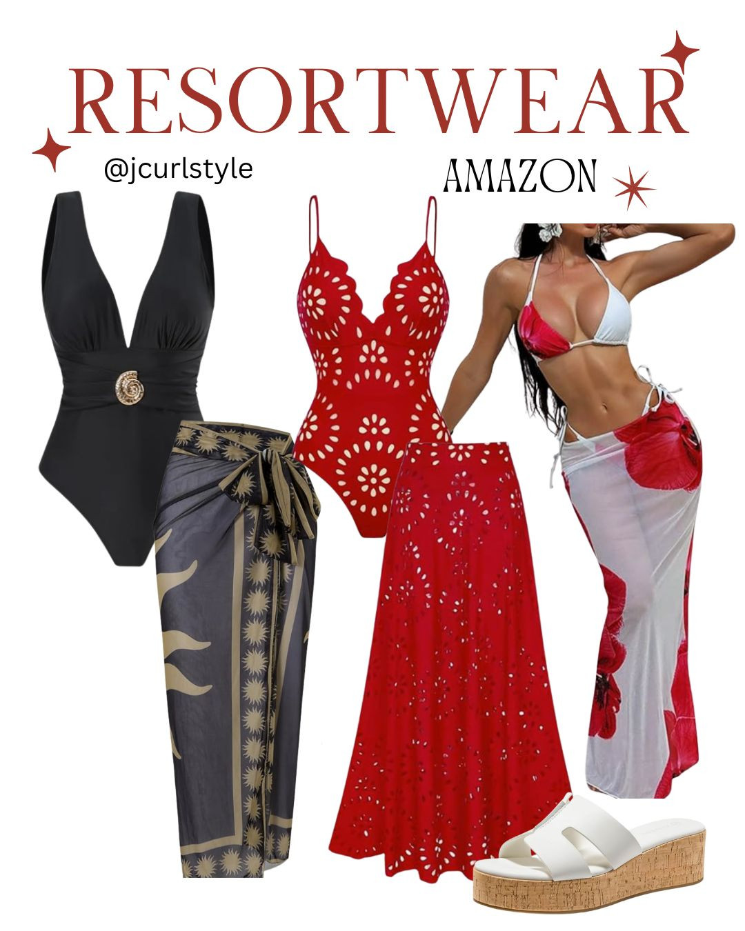  Resortwear for a beach vacation outfit. Swimswuit and skirt cover up - chic elegant beachwear. 
Affordable swimwear. You can also check my Amazon storefront for more like this!
Amazon.com/shop/jcurlstyle



 

#LTKootd #LTKSwim #LTKTravel