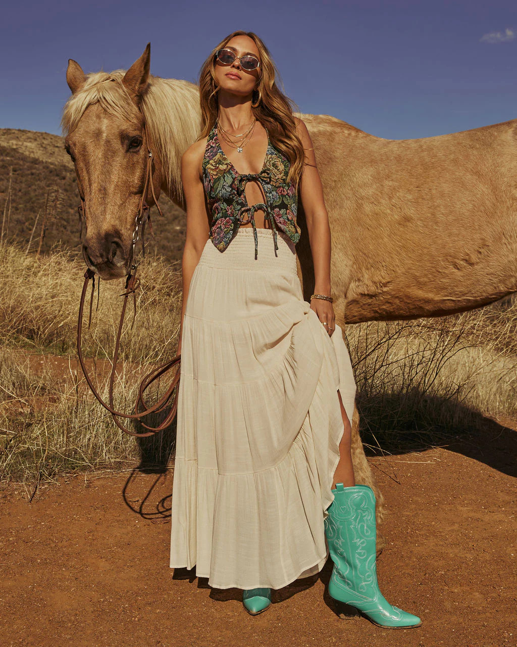 Lush Lotus Front Tie Crop Top | VICI