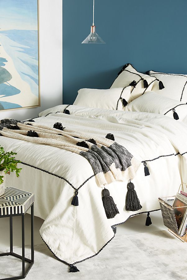 Tasseled Border Duvet | Anthropologie (US)