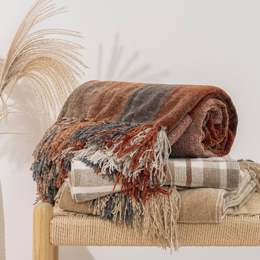 Timeless Harvest Plaid Design - EVERGRACE harvest plaid throw features a classic pattern that eff... | Amazon (US)