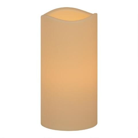 6x12 Ivory Soft Touch Flameless LED Pillar Candle | World Market