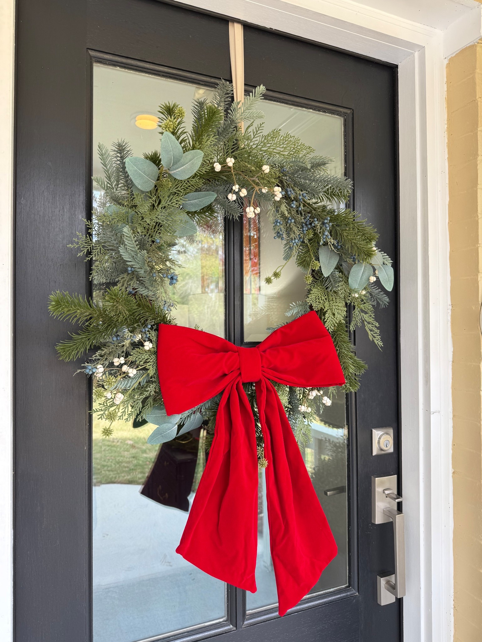 Christmas Front Door Decor 🎄✨

This red bow is a target find - $15!

#LTKHome #LTKSeasonal #LTKHoliday