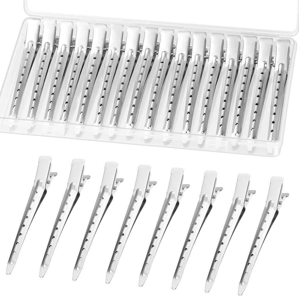 Gingbiss 24 Pcs Duck Billed Hair Clips for Styling Sectioning, 3.5 inch Metal Alligator Hair Clip... | Amazon (CA)