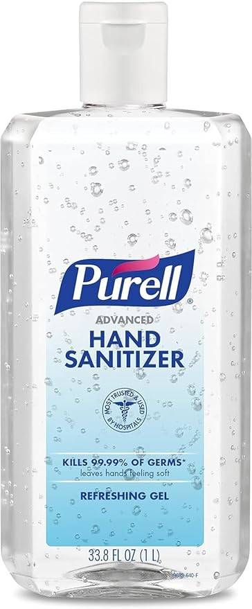 PURELL's Advanced Hand Sanitizer Refreshing Gel, 1-Liter Flip-Cap Bottle (33.8 fl oz) - 9683-01 | Amazon (US)