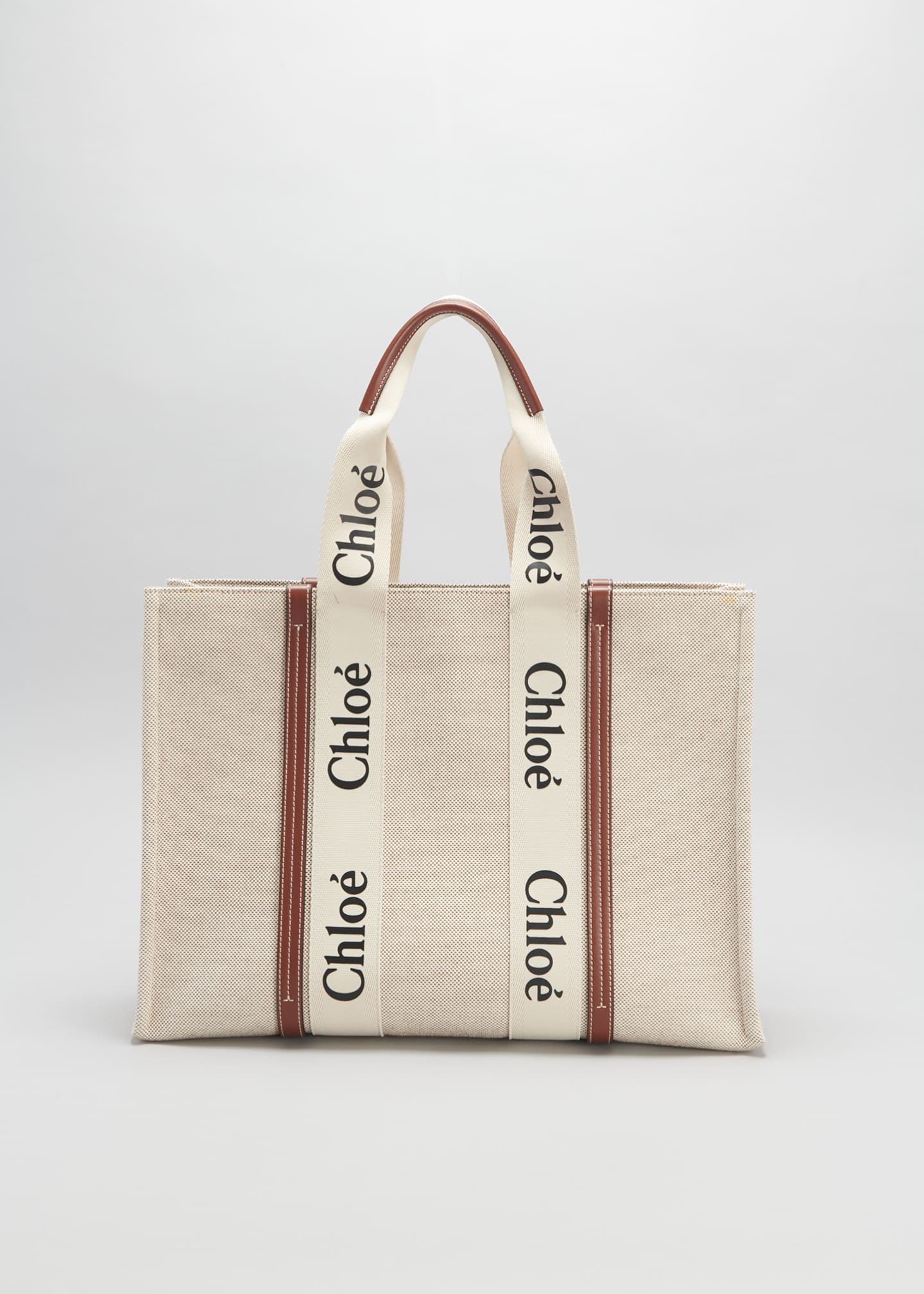 Chloe Woody Small Canvas Tote Crossbody Bag | Bergdorf Goodman