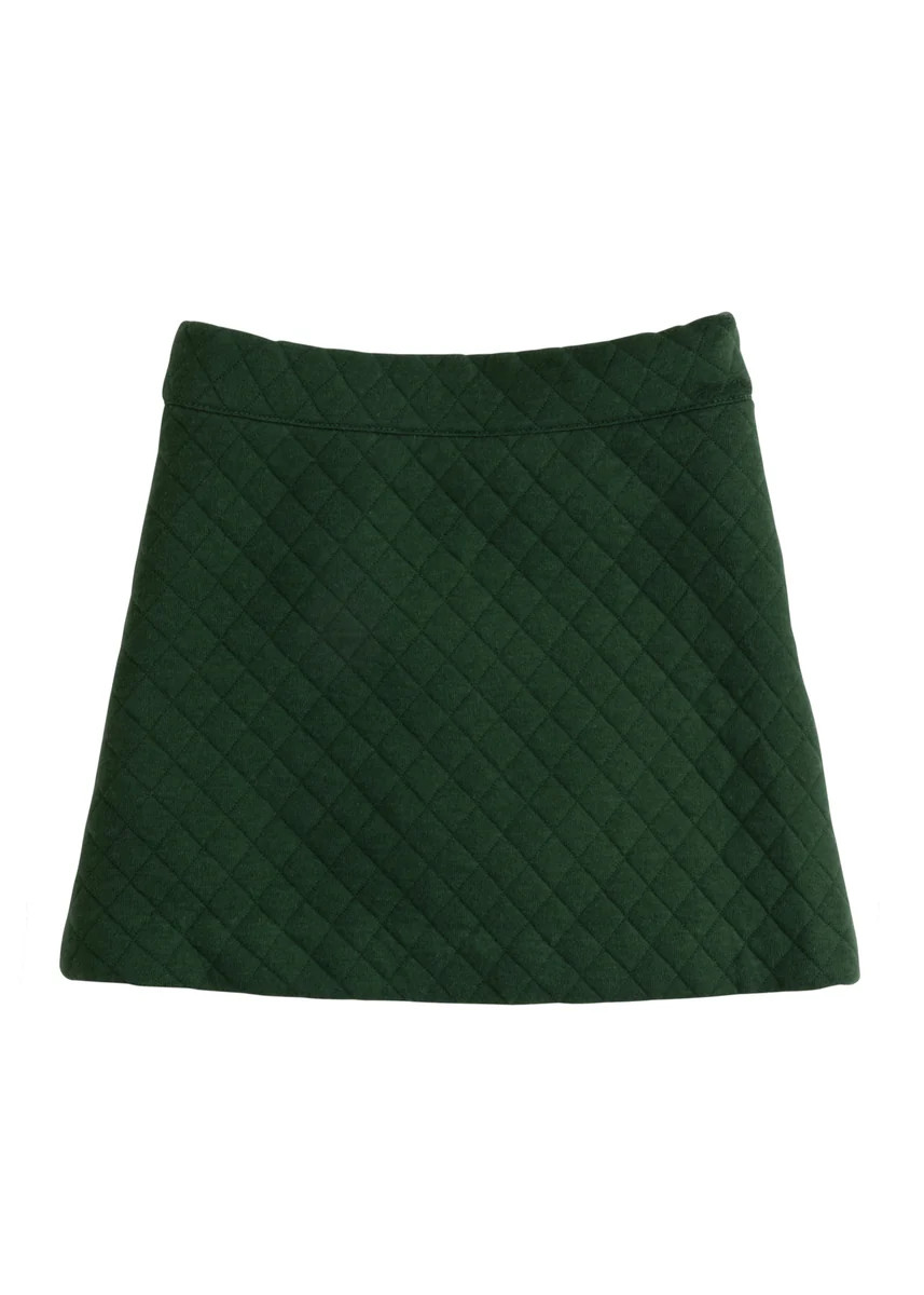 Quilted Mini Skirt - Emerald | BISBY Kids