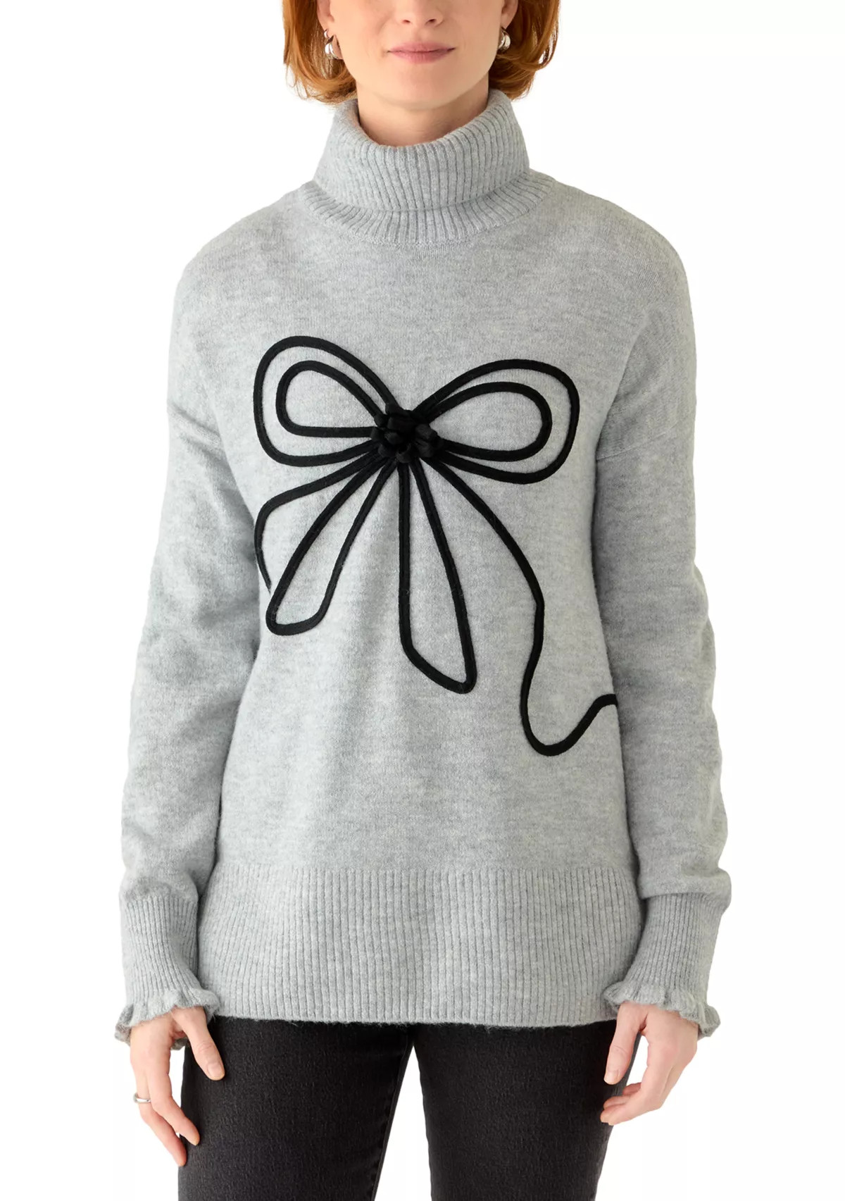 Women's Bow Turtleneck Sweater | Belk