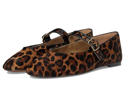 Madewell Womens The Remy Mary Jane Flat in Haircalf Caramel Multi 6.5 Medium | Amazon (US)